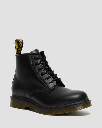 Botines Dr Martens 101 Smooth Cuero Hombre Negros | MX 38QMA